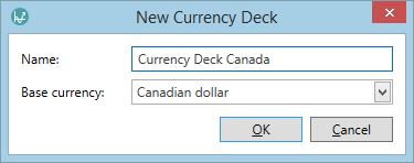 New Currency Deck window